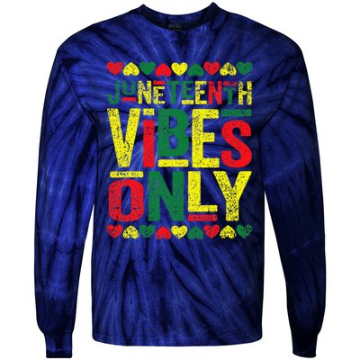 Juneteenth Cool Vibes Black History African American Tie-Dye Long Sleeve Shirt