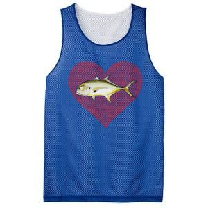 Jack Crevalle Valentines Day Fish Love Fingerprint Gift Mesh Reversible Basketball Jersey Tank