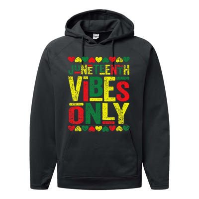 Juneteenth Cool Vibes Black History African American Performance Fleece Hoodie