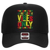 Juneteenth Cool Vibes Black History African American High Crown Mesh Back Trucker Hat