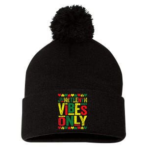 Juneteenth Cool Vibes Black History African American Pom Pom 12in Knit Beanie