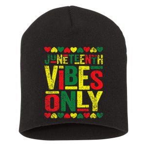 Juneteenth Cool Vibes Black History African American Short Acrylic Beanie