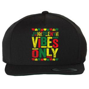 Juneteenth Cool Vibes Black History African American Wool Snapback Cap