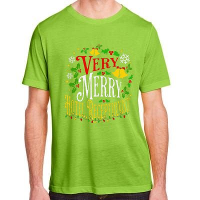 Joyful Christmas Very Merry Hotel Receptionist Christmas Adult ChromaSoft Performance T-Shirt