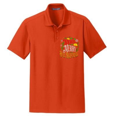 Joyful Christmas Very Merry Hotel Receptionist Christmas Dry Zone Grid Polo