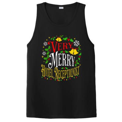 Joyful Christmas Very Merry Hotel Receptionist Christmas PosiCharge Competitor Tank