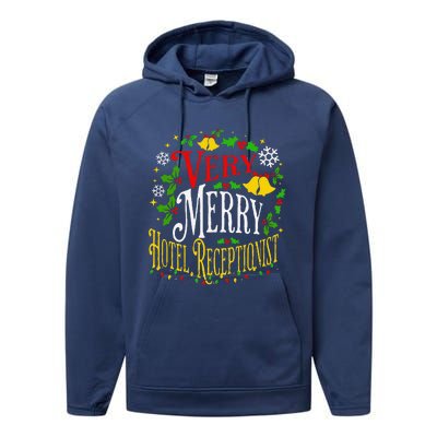 Joyful Christmas Very Merry Hotel Receptionist Christmas Performance Fleece Hoodie