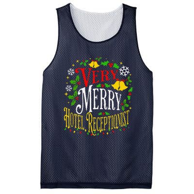 Joyful Christmas Very Merry Hotel Receptionist Christmas Mesh Reversible Basketball Jersey Tank