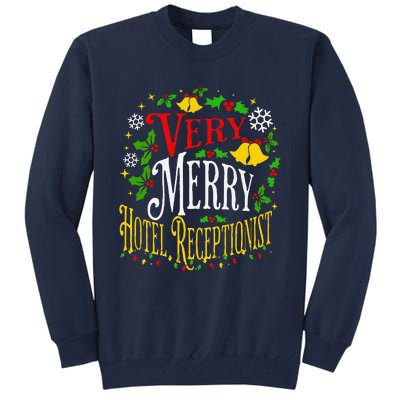 Joyful Christmas Very Merry Hotel Receptionist Christmas Tall Sweatshirt