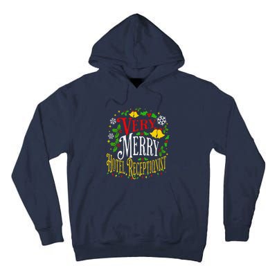 Joyful Christmas Very Merry Hotel Receptionist Christmas Tall Hoodie