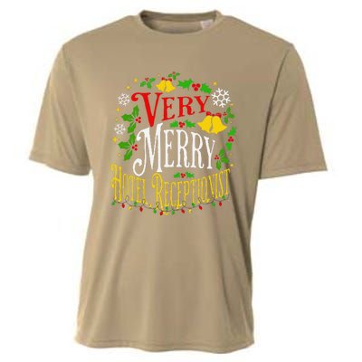 Joyful Christmas Very Merry Hotel Receptionist Christmas Cooling Performance Crew T-Shirt