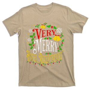 Joyful Christmas Very Merry Hotel Receptionist Christmas T-Shirt