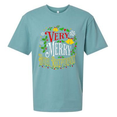 Joyful Christmas Very Merry Hotel Receptionist Christmas Sueded Cloud Jersey T-Shirt