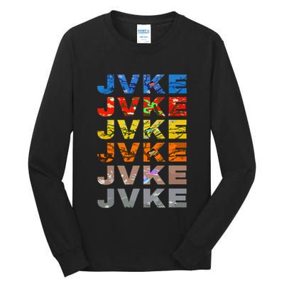 Jvke Colorful With Butterfly And Snake Vintage Retro Tall Long Sleeve T-Shirt