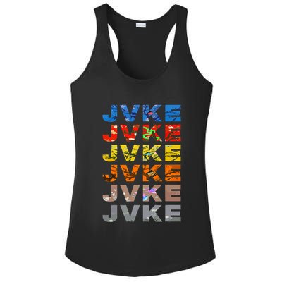 Jvke Colorful With Butterfly And Snake Vintage Retro Ladies PosiCharge Competitor Racerback Tank
