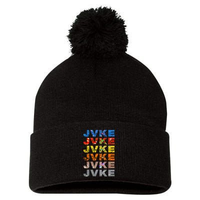 Jvke Colorful With Butterfly And Snake Vintage Retro Pom Pom 12in Knit Beanie