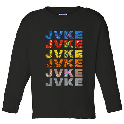 Jvke Colorful With Butterfly And Snake Vintage Retro Toddler Long Sleeve Shirt
