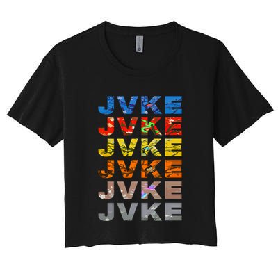 Jvke Colorful With Butterfly And Snake Vintage Retro Crop Top