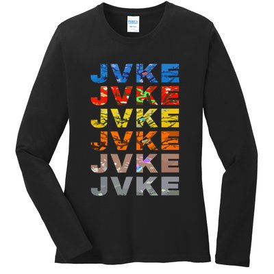Jvke Colorful With Butterfly And Snake Vintage Retro Ladies Long Sleeve Shirt