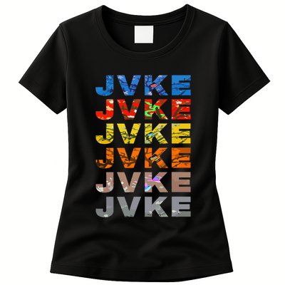 Jvke Colorful With Butterfly And Snake Vintage Retro Womens T-Shirt