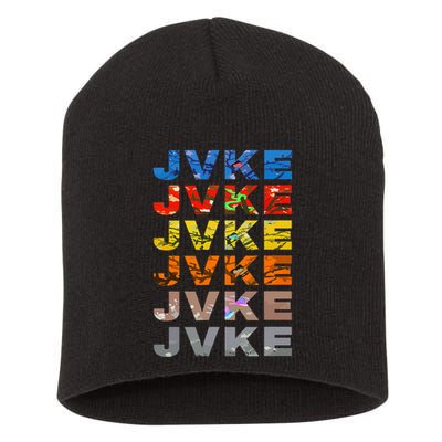 Jvke Colorful With Butterfly And Snake Vintage Retro Short Acrylic Beanie