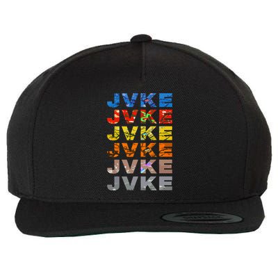 Jvke Colorful With Butterfly And Snake Vintage Retro Wool Snapback Cap