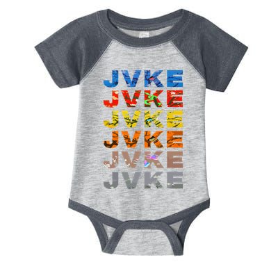 Jvke Colorful With Butterfly And Snake Vintage Retro Infant Baby Jersey Bodysuit