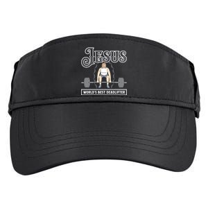 Jesus Christian World Best Deadlifter Funny Weight Lifting Cute Gift Adult Drive Performance Visor