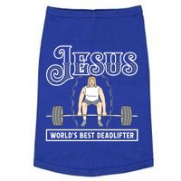 Jesus Christian World Best Deadlifter Funny Weight Lifting Cute Gift Doggie Tank