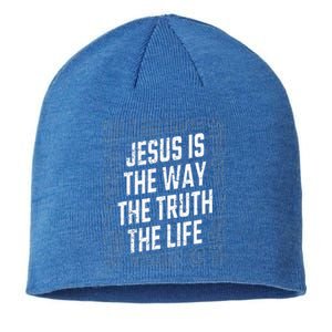 Jesus Christ Way Truth Life Sustainable Beanie