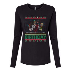 Jesus Christ We Gonna Party Like ItS My Birthday Christmas Gift Womens Cotton Relaxed Long Sleeve T-Shirt