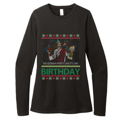 Jesus Christ We Gonna Party Like ItS My Birthday Christmas Gift Womens CVC Long Sleeve Shirt