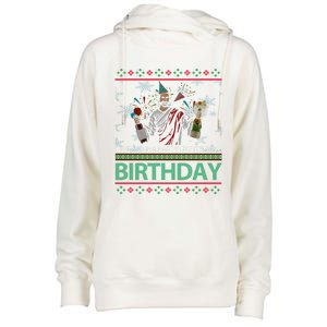 Jesus Christ We Gonna Party Like ItS My Birthday Christmas Gift Womens Funnel Neck Pullover Hood