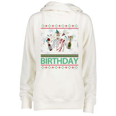 Jesus Christ We Gonna Party Like ItS My Birthday Christmas Gift Womens Funnel Neck Pullover Hood