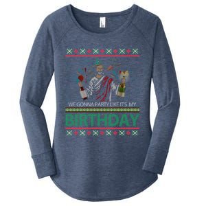 Jesus Christ We Gonna Party Like ItS My Birthday Christmas Gift Women's Perfect Tri Tunic Long Sleeve Shirt