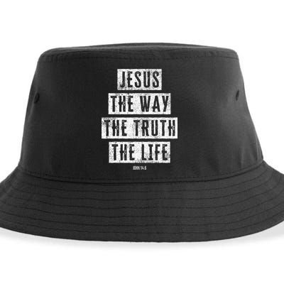 Jesus Christ Way Truth Life Family Christian Faith Sustainable Bucket Hat