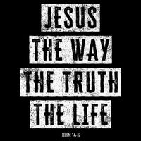 Jesus Christ Way Truth Life Family Christian Faith Flat Bill Trucker Hat