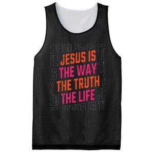 Jesus Christ Way Truth Life Family Christian Faith Mesh Reversible Basketball Jersey Tank