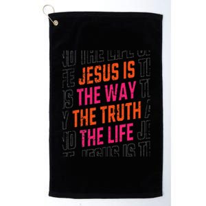 Jesus Christ Way Truth Life Family Christian Faith Platinum Collection Golf Towel