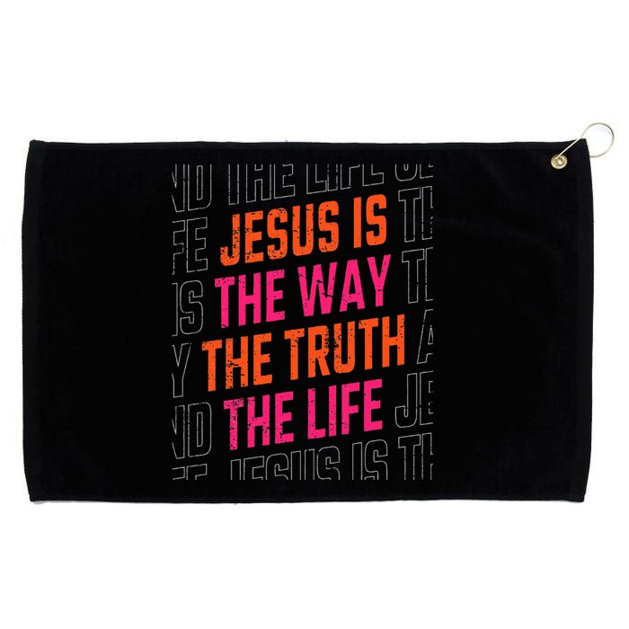 Jesus Christ Way Truth Life Family Christian Faith Grommeted Golf Towel