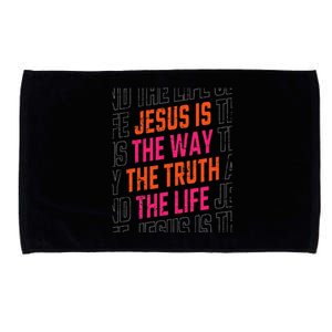 Jesus Christ Way Truth Life Family Christian Faith Microfiber Hand Towel