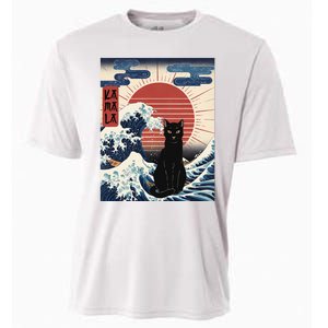 Japanese Cat Wave For Kamala Harris President Election Cooling Performance Crew T-Shirt