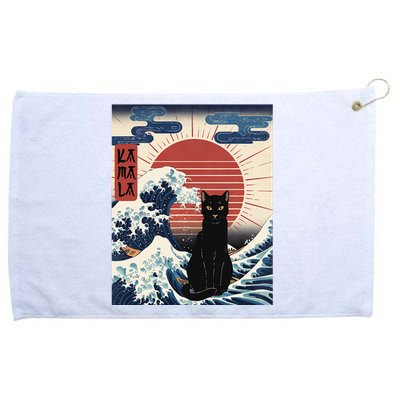 Japanese Cat Wave For Kamala Harris President Election Grommeted Golf Towel