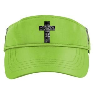 Jesus Cross With Lion Face, Faith In God Adult Drive Performance Visor