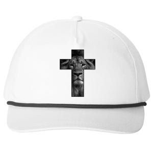 Jesus Cross With Lion Face, Faith In God Snapback Five-Panel Rope Hat