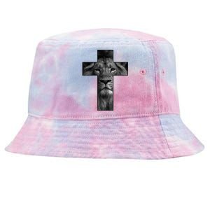 Jesus Cross With Lion Face, Faith In God Tie-Dyed Bucket Hat