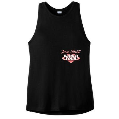 Jesus Christ World Tour Christian Faith Ladies PosiCharge Tri-Blend Wicking Tank