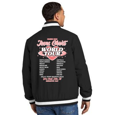 Jesus Christ World Tour Christian Faith Insulated Varsity Jacket