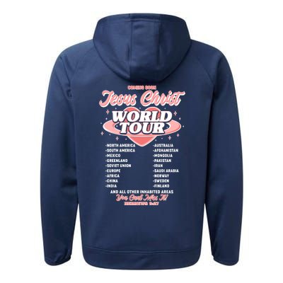 Jesus Christ World Tour Christian Faith Performance Fleece Hoodie