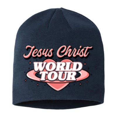 Jesus Christ World Tour Christian Faith Sustainable Beanie